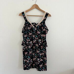 Juicy Couture 100% Silk Floral Bouquet Mini Dress